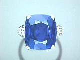 Kashmir Sapphire Edwardian Platinum 17 Carat Ring