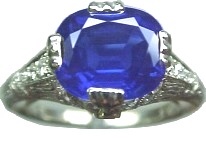 Edwardian Kashmir Sapphire Ring